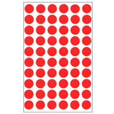 원형스티커 분류라벨 지름12mm 7매입 적색 302R, 상세페이지 참조, 상세페이지 참조, 1
