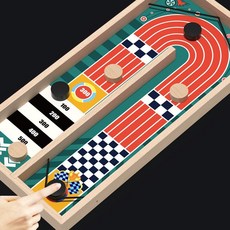 超繪玩 木質彈彈棋 趣味對戰雙人互動親子益智桌遊, YLG-賽道彈彈棋（選宅配通出貨）, 1個