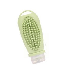 0샵 2in1 실리콘 소분 용기 브러시 재사용가능, 바디 핑크, 1개