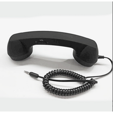 전화 수화기 이어폰 인싸 스마트폰 흰색 감성템 손잡이 전화기 핸즈프리 검정 키폰, 블랙