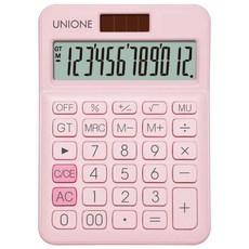 유니원 칼라계산기 DC-108N 핑크/화이트/블루/블랙/탁상용계산기, 핑크, 1개