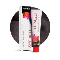 Iyosei 프로페셔널 럭셔리 컬러 #1 제트 블랙 영구 헤어 염료 - 미 색소 침착 케라틴이 함유된 크림 오래 지속되는 가장 어두운 블루 쉐이드 풀 커버리지 [호환], 다크 브라운