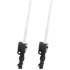 2P 세트 LED 스페이스 광선검 소리나는 무지개 라이트 불빛 장난감 칼 길이 조절 합체 변신 레이저 야광 검 레이져 봉 세이버, R99730B(블랙, 2개