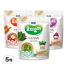 요미요미 유기농 쌀떡뻥 30g 5팩, 3가지 혼합 30g 5팩(랜덤발송), 5개
