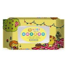 獅子寶寶 Baby Lion 超純水柔濕巾 厚型加蓋 80抽 無酒精無香精, 1個, 純水濕巾厚型加蓋單包【80抽/包】, 80張