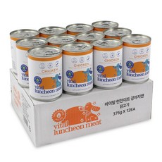 댕냥이라이프 강아지 바이탈 런천미트 간식, 375g, 12개, 닭고기