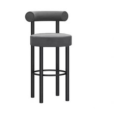 높은 화장대 스툴 럭셔리 침실 콘솔 네일샵 매니큐어, 그레이 스웨이드 75cm