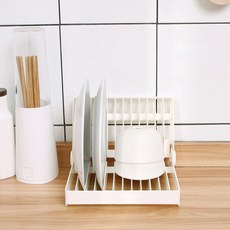 아일리브 접이식 접시 정리대 그릇 건조대 거치대, 3개, 화이트