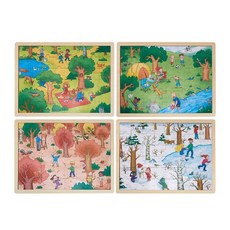 튼튼 사계절퍼즐4종세트(1141set)(사계절퍼즐 봄+여름+가을+겨울), 없음, 1개