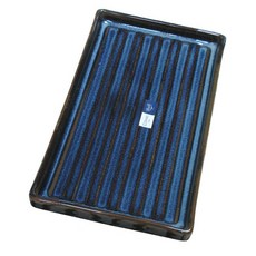 코하스 쉘블루 라인 도자기접시 직사각접시 중/대, 1개