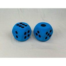 10cm圓角點數骰子組（同色2顆/組）台灣製造，圓角安全設計，點數清晰易讀，多種桌遊適用, 10cm圓角點數骰子（藍色*2）, 1個