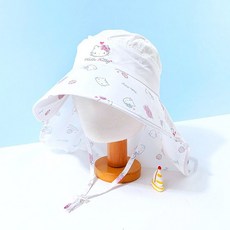 헬로키티 썸머 패턴 플랩햇