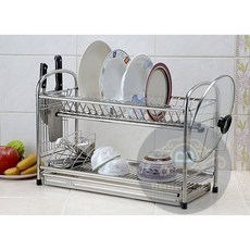 304不鏽鋼 盤架 不銹鋼 瀝水架 碗盤架 整面板料打造 附水盤可自然蔭乾 置物架 碗盤瀝水架 廚房架 廚房收納, 1個, 小款(不含配件只有盤架本身)