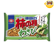 카메다 카키노타네 와사비맛 6봉입 쌀과자 맥주 안주 간식 사은품 추가증정, 1개