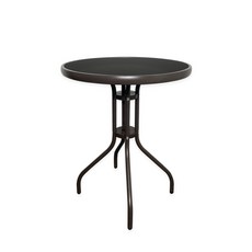 메이크잇 접이식 야외 원형 테이블 600, 블랙
