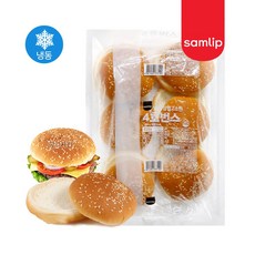 삼립 냉동 고소한 4호번스 햄버거번 300g (50gX6입) 업소용 수제버거 만들기, 50g, 6개