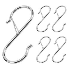 LivingHomeDetail 不易掉落多用途S型掛鉤 LHD-035, 銀色, 5個