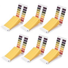 PH 테스트 스트립 6팩 480 전문가용 범용 리트머스 종이 전체 범위 pH.1-14 물 타액 비누 소변 음식 액체 토양 화학 실험