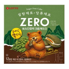 롯데 ZERO 쑥&단호박 우유크림 케이크, 1박스, 171g