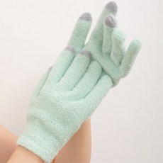 보습 장갑 손 케어 터치 수면장갑 핸드케어 실리콘 촉촉 글러브, 그린, 1세트