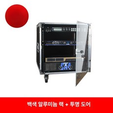 이동식 오디오랙 캐비닛 증폭기 장식장 앰프 엠프 장비, 투명 도어 브레이크 바퀴 4u 캐비닛, 기본 색상