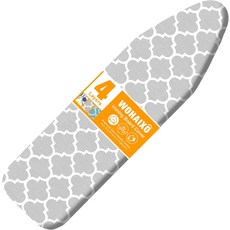 다림질 보드 커버 및 패드 표준 크기 15인치 x 54인치 철판 교체 4겹의 초두꺼운 탄성 가장자리와 2개의 패스너 스트랩으로 불에 타지 않고 얼룩지지 않습니다