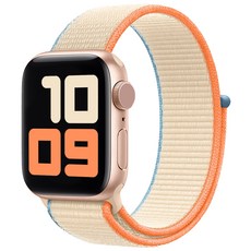 사라밴드 애플워치 호환 나일론 스포츠 벨크로핏 스트랩, 42/44/45/46/49mm, 크림, 1개