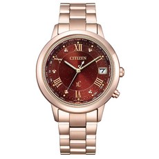 CITIZEN 星辰(CB1138-62W) xC 台灣限定 Hebe廣告配戴款 光動能 鈦金屬 電波對時腕錶-酒紅