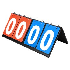 4 자리 점수 판 농구 축구 점수 판 농구 축구 배드민턴 배구 탁구와 호환용, 블랙&amp;레드&amp;블루, 1개