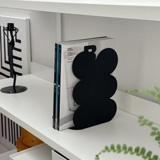 아르킨 래빗 북앤드 책꽂이 책상 오브제 데스크테리어, 누아르블랙