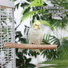 鸚鵡站棍 杜鵑木 啃咬耐磨 鳥籠配件, 1個, 】杜【鵑木站棍（15-20cm形狀隨機發