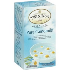 트와이닝 허브차 순수 캐모마일 49.9g Twinings Pure Herbal Tea Pure Camomile Caffeine-Free 25 Tea Bags 1.32 o, 1개