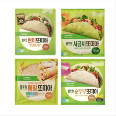 현미또띠아 + 시금치 또띠아 + 통밀 또띠아 + 순두부 또띠아