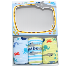 트라이 남아용 무형광 순면 삼각팬티 썸머 3종 세트