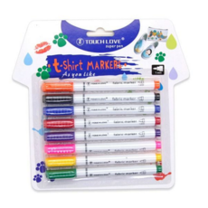 섬유 마카 의류용 디자인 꾸미기 패브릭 마카 아트 8색 색연필 어린이 미술용 동그란 미술, 패브릭마카(옷모양)