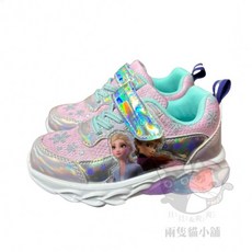 Frozen冰雪奇緣運動鞋，開關式電燈發光，安娜艾莎公主，女童布鞋輕量足弓支撐