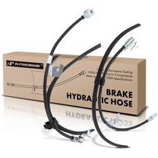 A-Premium 전면 브레이크 유압 호스 포드 및 링컨 모델 호환 - 익스페디션 2002-2004 4.6L 2002-2006 5.4L 내비게이터 4WD 교체 부품 번호 2L1, 전방 (4WD)