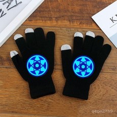 觸屏夜光兒童手套Fate海賊火影罪噁王冠冬季保暖防寒卡通學生手套