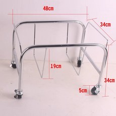 장바구니 보관대 마트 바구니 브래킷 이동식 핸드 블랙, F. 큰 은도금, 1개