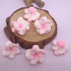 30 개/몫 18mm 하와이 폴리머 클레이 Plumeria rubra 귀걸이 헤어 쥬얼리에 대한 다섯 꽃잎 액세서리 Diy, 03 Pink
