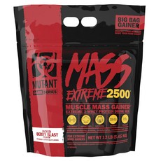 Mutant Mass Extreme 2500 增肌粉紅 Jacked Berry Blast, 1個, 5.45kg
