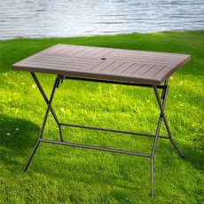 아웃라이프 1000X700 테이블 간이 커피숍 휴대용 인테리어 브로몰딩 야외 접이식, 브라운