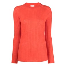 알리시 라운드 넥 청키 골지 니트 탑