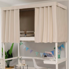 게스트하우스 기숙사 2층 이층 벙커 침대 암막 커튼