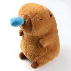 카피바라 인형 모찌 애착인형 대형 동물 봉제 콧물바라, 콧물바라 ( 갈색 )