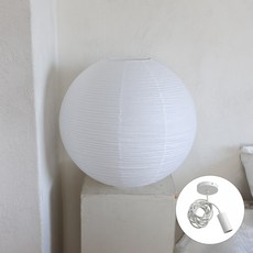 케이트가든 천장 한지 조명 촘촘한 달 조명 화이트 줄조명소켓, 50cm+줄조명소켓