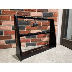 WEFOX WDX-1100 木製捲線器架，釣魚捲線器展示架，優質木材，穩固耐用，釣具收納展示精品