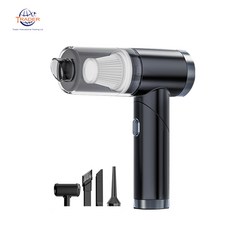 TRADER 無線手持車用吸塵器 多刷頭組合 Type-C快速充電, 黑色, Q108 無線折疊吸塵器