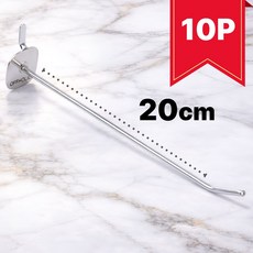OFFHOLIC 타공판 후크 걸이 표준형, 실버(20cm), 10개