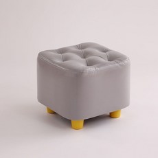 【開發票/統編】多功能儲物換鞋凳 - 客廳小矮凳 雲端坐感 大容量收納軟包方凳/沙發邊幾/創意矮凳, 1個, 灰色【不儲物款】高25cm